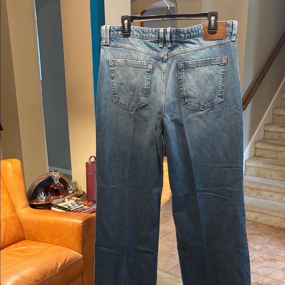 We the Free Relaxed Wide-Leg Jeans in Light Wash Blue - Picture 3 of 11